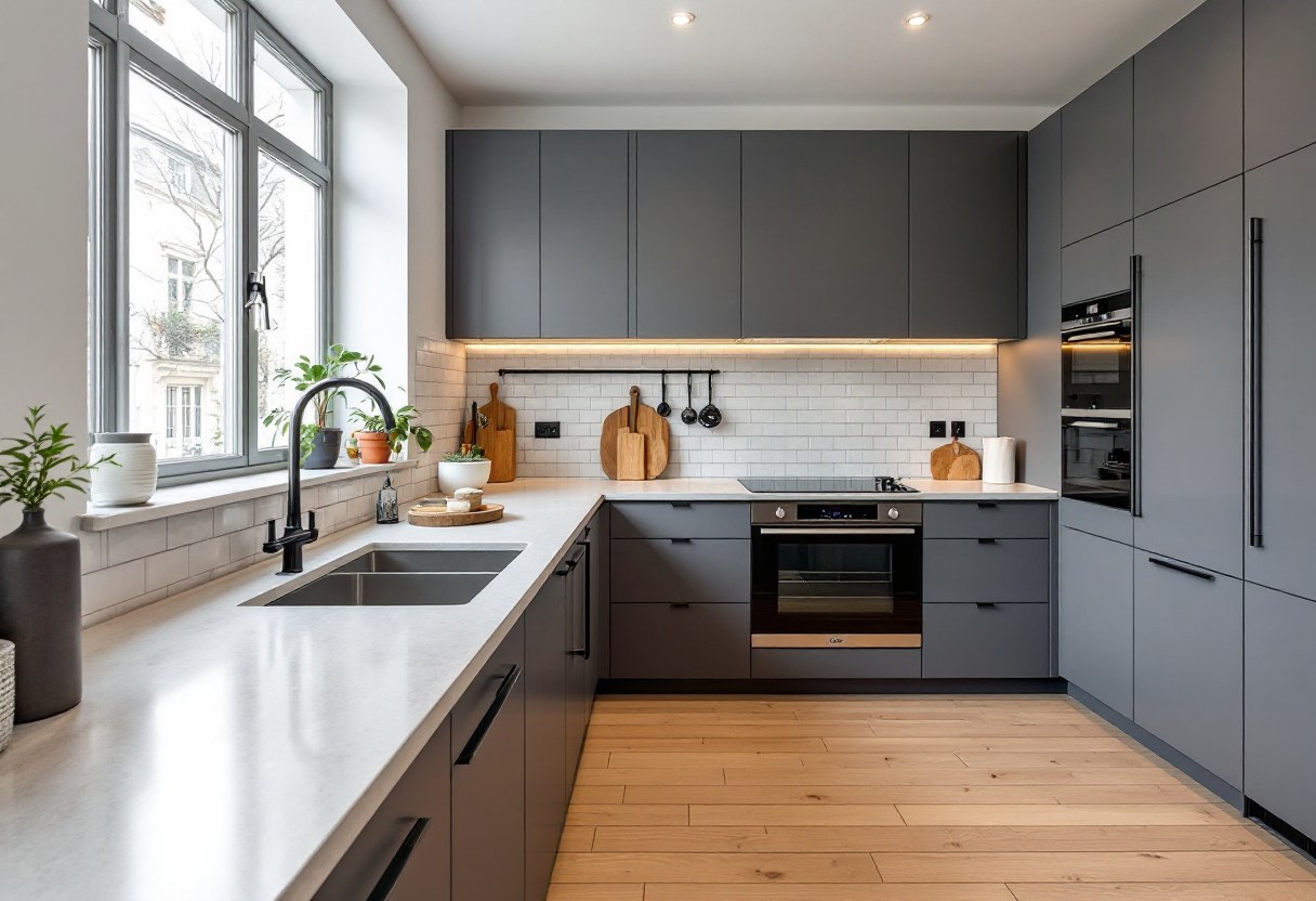 Cuisine rénovée et aménagée à Bruxelles