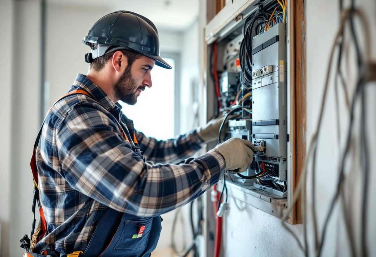 Travaux électricité et finitions dans une maison à Bruxelles