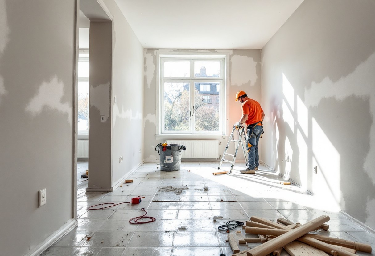 Chantier de rénovation intérieure soigné à Bruxelles
